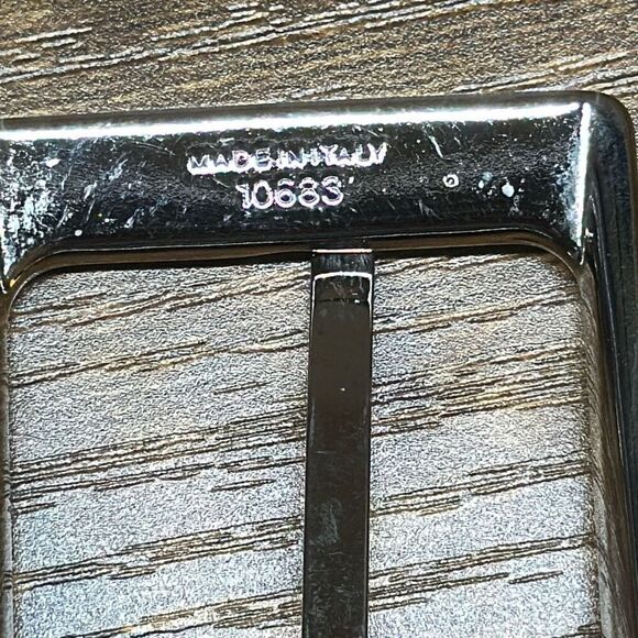 Mens Reversible Leather Black Brown Belt Made in Italy 10683 - Picture 4 of 9